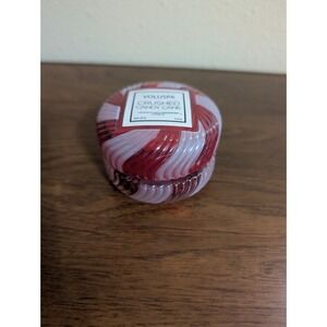 VOLUSPA Crushed Candy Cane Handpoured Cocowax Glass Jar Candle With Lid Glass